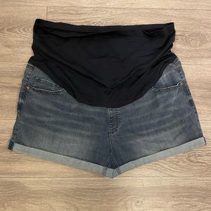 Maternity jean shorts plus size